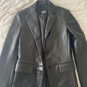 Black Leather Blazer